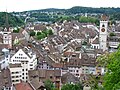 Altstadt of Schaffhausen, Switzerland, as seen from Munot
