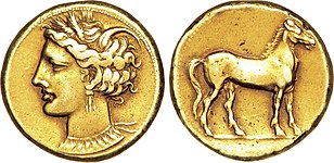Electrum stater, Carthage, c. 300 BC