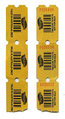 Timezone Arcade Ticket Back and Front