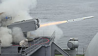 US Navy 100723-N-5528G-014 An Evolved Sea Sparrow missile is launched from the aircraft carrier USS Carl Vinson (CVN 70)