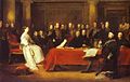 Queen Victoria holding a Privy Council meeting