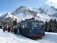 Tramway du Mont-Blanc, at Bellevue Station (1,794 m) in Saint-Gervais-les-Bains