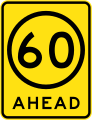(R4-V108) 60 km/h Speed Limit Ahead (used in Victoria)