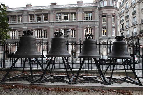 The four 19th-century bells which were retired in 2012