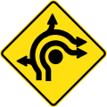 (MR-WDAD-15) Roundabout Directional Lanes (used in Western Australia)