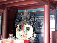 Yamantaka in a Beijing Buddhist temple.