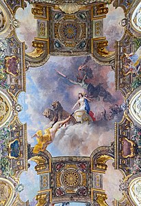 Paintings on the ceiling of the Hall of Illustrious.