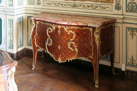 Commode by Antoine Gaudreau in the apartment of the Dauphin at Versailles (1745)