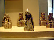 Some of the 11 Lewis chessmen, 12th century