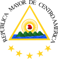 Coat of arms of the Greater Republic of Central America (1895-1898).