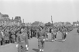 French soldiers marching
