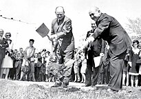 Groundbreaking for the previous Australian embassy in 1967