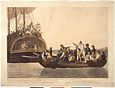 Kapitän Bligh und seine Begleiter verlassen die HMS Bounty