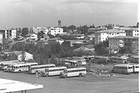 Herzliya in 1964, with the Central Bus Station in the foreground