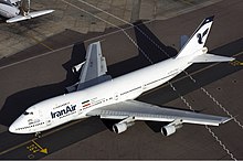 Top view of quadjet on apron