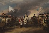 Trumbull's depiction of the 1781 surrender of Lord Cornwallis at Yorktown