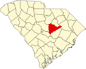 Map of South Carolina highlighting Sumter County