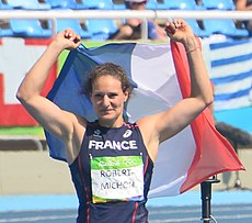 Mélina Robert-Michon (hier als Olympiazweite 2016) – 56,70 m