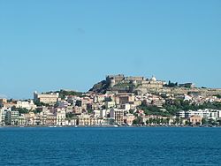 View of the Castle, Old Cathedral, Ancient "Borgo", and part of waterfront of the city center.