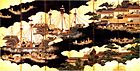 Nanban ships arriving for trade in Japan, 16th century, Japanese