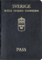 "Black cover" Swedish ordinary passport, issued in 1989.