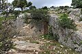 Synagogue walls carved into the rock at ancient Kfar Hananya