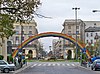 Rainbow installation in Warsaw