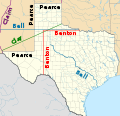 Image 15Proposals for Texas northwestern boundary (from History of New Mexico)