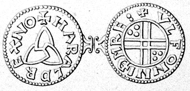 Triquetra-Münze von Harald hardråde.