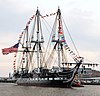 The USS Constitution in her modern, reconstructed state.