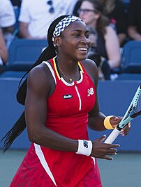 Coco Gauff was part of the winning women's doubles team. It was her first major doubles title.[124]