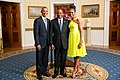President Uhuru Kenyatta, with the Obamas.