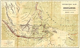 Map of Wallace's travels in the Malay Archipelago