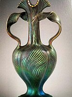 Zsolnay vase using their eosin glaze process, Budapest, 1898