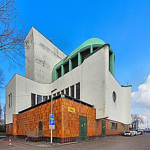Ventilation tower of the Maastunnel in Rotterdam, Netherlands (1937)[162]