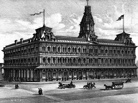 Lithograph of the Baker Block