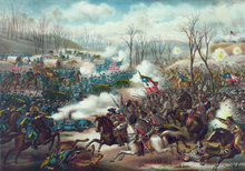 Painting of the Battle of Pea Ridge