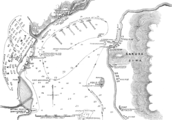 Map of the Bombardment of Kagoshima on 15 to 18 August 1863