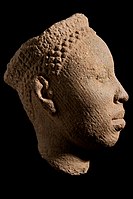 Ife terracotta head dating to the 14th century. Heads (Orí) are a very prominent aspect of early Ife artistic forms