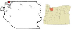 Location within Clackamas County and the State of Oregon