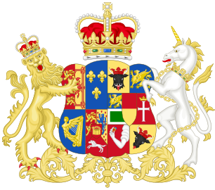 Arms of Queen Charlotte, from 1761 to 1801