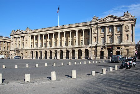 Facade of the Hôtel de la Marine on Place de la Concorde (1766–75), by Ange-Jacques Gabriel