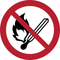 P003: Keine offene Flamme; Feuer, offene Zündquelle und Rauchen verboten
