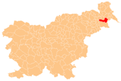 Location of the Municipality of Ljutomer in Slovenia
