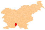 The location of the Municipality of Loška Dolina