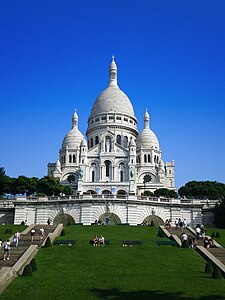 The Basilica of Sacré-Coeur, designed by Paul Abadie, built between 1874 and 1914