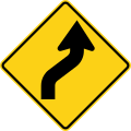 W1-4 (D) Reverse curve, first to the right