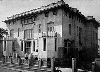Vienna Secession - Bazil Assan House (Strada Scaune no. 21-23, currently Strada Tudor Arghezi), Bucharest, by Marcel Kammerer, 1902-1911, demolished in the late 1950s or the 1960s to make space for the National Theatre Bucharest[60]