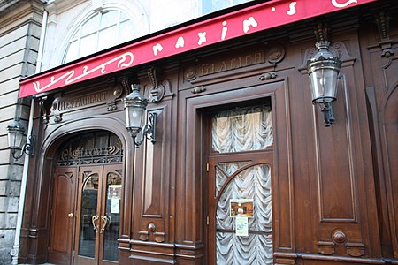1893 facade of Maxim's restaurant