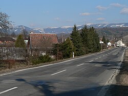 Main road; Hrubý Jeseník in the background